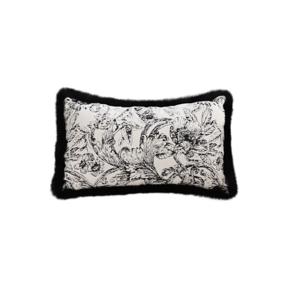 NNEAGS 35cm Elegant Decorative Luxury Victorian Rose French Embroidery Throw Pillow