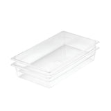 NNEAGS 100mm Clear Gastronorm GN Pan 1/1 Food Tray Storage Bundle of 2