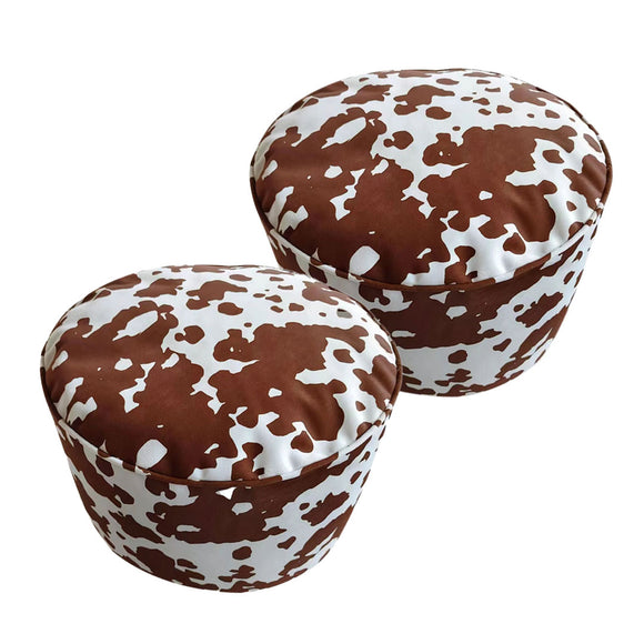 NNEAGS 2X 48x35cm Round Soft Pouffe Seat Cushion Elegant Home Accent D?cor Stylish Footstool