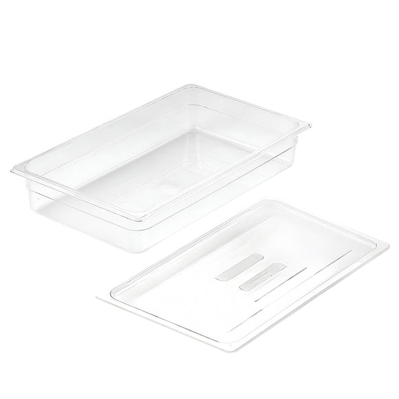 NNEAGS 100mm Clear Gastronorm GN Pan 1/1 Food Tray Storage with Lid