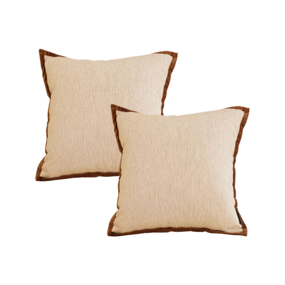 NNEAGS 2X 50cm Vintage Cover Square Decorative Beautiful with Polyester Made Throw Pillow