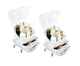 NNEAGS 2X 29cm White Countertop Makeup Cosmetic Storage Organiser Skincare Holder Jewelry Storage Box with Handle