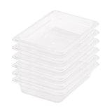 NNEAGS 65mm Clear Gastronorm GN Pan 1/2 Food Tray Storage Bundle of 6