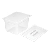 NNEAGS 200mm Clear Gastronorm GN Pan 1/2 Food Tray Storage with Lid