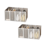 NNEAGS 2X 1 Tier Multifunctional PP Plastic Bag Box Portable Cubby DIY Storage Shelves Stackable Handbag Purse Organiser