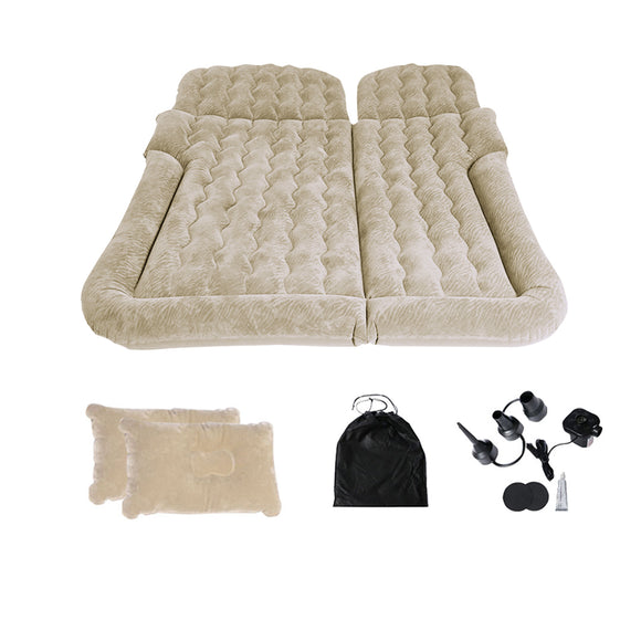 NNEAGS Beige Inflatable Car Boot Mattress Portable Camping Air Bed Travel Sleeping Essentials