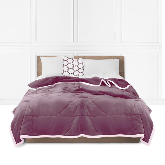 NNEAGS Light Purple Throw Blanket Warm Cozy Double Sided Thick Flannel Coverlet Fleece Bed Sofa Comforter