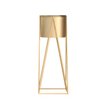 NNEAGS 70cm Gold Metal Plant Stand with Gold Flower Pot Holder Corner Shelving Rack Indoor Display