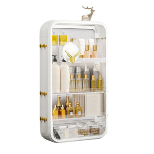 NNEAGS White Multi Tier Cosmetic Storage Rack Bathroom Vanity Tray Display Stand Organiser