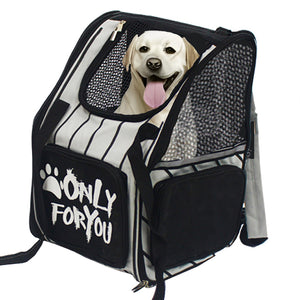 NNEAGS Black Pet Carrier Backpack Breathable Mesh Portable Safety Travel Essentials Outdoor Bag