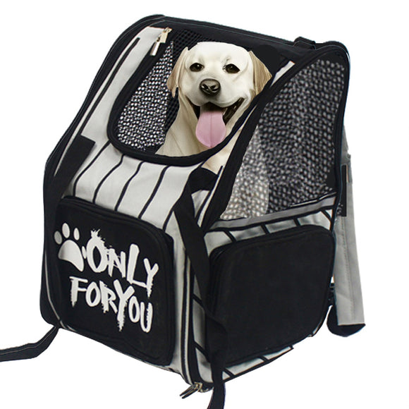 NNEAGS Black Pet Carrier Backpack Breathable Mesh Portable Safety Travel Essentials Outdoor Bag