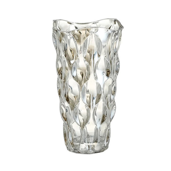 NNEAGS 29cm Glass Clear Vase Crystal VASE Thick Modern Home Decor