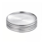 NNEAGS 26cm Premium Silver Grilling Plate - Durable, Heat-Resistant, Perfect for BBQs and Outdoor Cooking Kitchen Essential