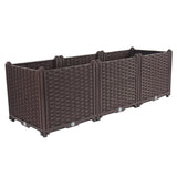 NNEAGS 120cm Raised Planter Box Vegetable Herb Flower Outdoor Plastic Plants Garden Bed Deepen
