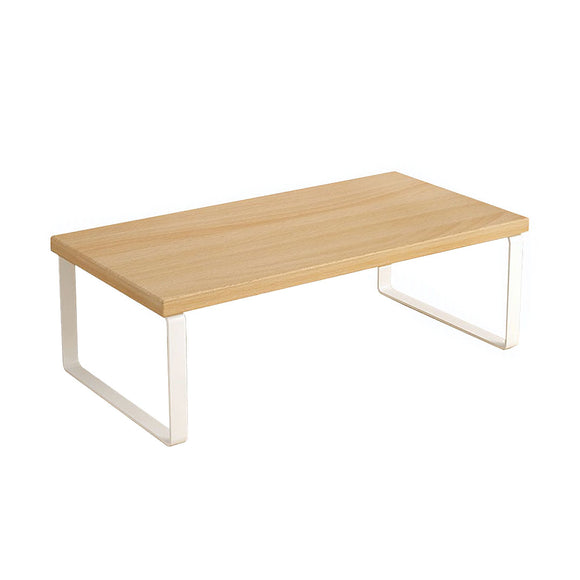 NNEAGS 40cm Wood Computer Monitor Elevated Stand Desktop Support Station Rack