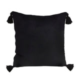 NNEAGS 45X Black Vintage Butterfly Pillow Tassel Velvet Square Throw Pillow