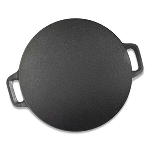 NNEAGS 37cm Cast Iron Induction Crepes Pan Baking Cookie Pancake Pizza Bakeware