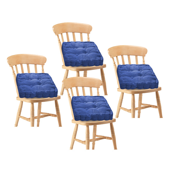 NNEAGS 4X Blue Square Cushion Soft Leaning Plush Backrest Throw Seat Pillow Home Office Decor