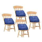 NNEAGS 4X Blue Square Cushion Soft Leaning Plush Backrest Throw Seat Pillow Home Office Decor