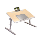NNEAGS 60X40cm Wood Small Laptop Bed Portable Foldable Study Table Adjustable
