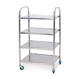 NNEAGS 4 Tier 860x540x1170 Stainless Steel Kitchen Dining Food Cart Trolley Utility