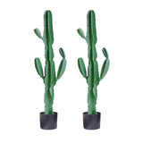 NNEAGS 2X 120cm Green Artificial Indoor Cactus Tree Fake Plant Simulation Decorative 6 Heads