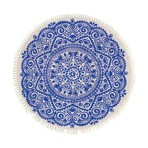 NNEAGS 120cm Mandala Round Tapestry Indian Area Rug for Living Room Lounge, Anti-slip Doormat, Home Decor