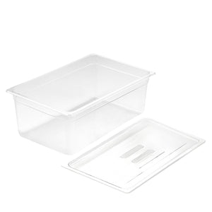 NNEAGS 200mm Clear Gastronorm GN Pan 1/1 Food Tray Storage with Lid