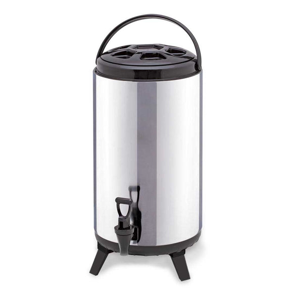 NNEAGS 16L Portable Insulated Cold/Heat Coffee Tea Beer Barrel Brew Pot With Dispenser