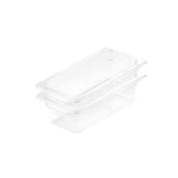 NNEAGS 100mm Clear Gastronorm GN Pan 1/3 Food Tray Storage Bundle of 2