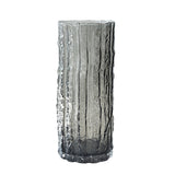 NNEAGS 30.5cm Handcrafted Grey Glass Vase, Classic Design for Home Decor