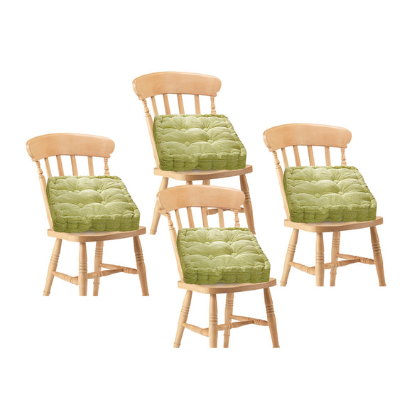 NNEAGS 4X Green Square Cushion Soft Leaning Plush Backrest Throw Seat Pillow Home Office Sofa Decor