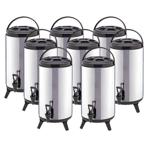 NNEAGS 8X 14L Portable Insulated Cold/Heat Coffee Tea Beer Barrel Brew Pot With Dispenser
