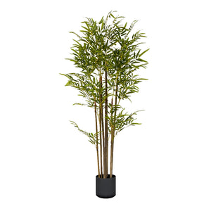 NNEAGS 120cm Lucky Bamboo Tree Bambusa Vulgaris Artificial Plant w/ 7 Branches Home Accent Decor