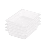 NNEAGS 65mm Clear Gastronorm GN Pan 1/2 Food Tray Storage Bundle of 4