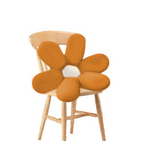 NNEAGS Coffee Daisy Flower Shape Cushion Soft Leaning Bedside Pad Floor Plush Pillow Home Decor