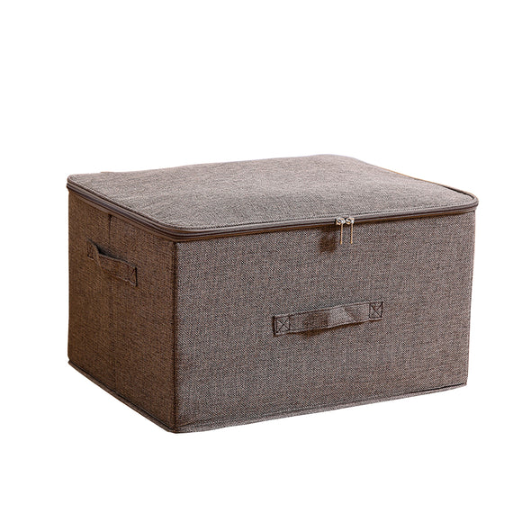 NNEAGS Coffee Large Portable Double Zipper Storage Box Moisture Proof Clothes Basket Foldable Home Organiser