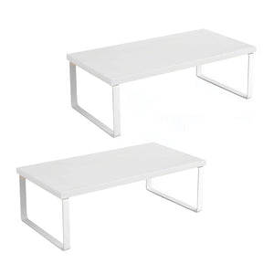 NNEAGS 2X 40cm White Computer Monitor Elevated Stand Desktop Support Station Rack