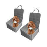 NNEAGS 2X Grey Car Pet Sitting Bag Breathable Safety Travel Portable Carrier Pouch Travel Essentials