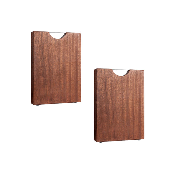 NNEAGS 2X 50cm Rectangular Wooden Ebony Butcher Block Non-slip Chopping Food Serving Tray Charcuterie Board