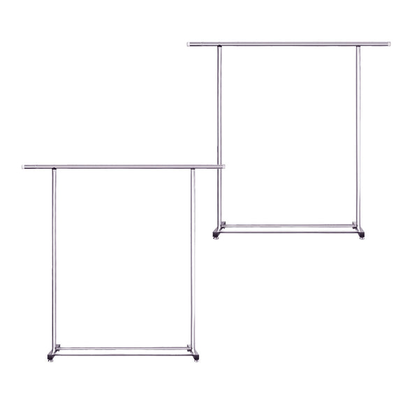 NNEAGS 2X 180cm Stainless Steel Floor-Standing Clothes Rack - Durable and Space-Saving Laundry Organizer