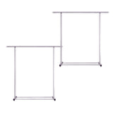 NNEAGS 2X 180cm Stainless Steel Floor-Standing Clothes Rack - Durable and Space-Saving Laundry Organizer