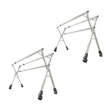 NNEAGS 2X 200cm Portable Drying Rack Clothes Steel Laundry Rack Foldable Space-Saving Laundry Holder 3 Poles