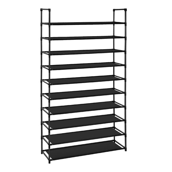 NNEAGS 10 Tier Shoe Storage Shelf Space-Saving Caddy Rack Organiser with Handle