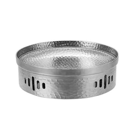NNEAGS 26cm Dry Pot with Hammered Texture, Natural Silver Color, a Kitchen Essential