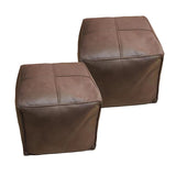 NNEAGS 2X 40cm Premium Leather Pillow with Soft EPP Particle Insert for Ultimate Comfort Home Decor