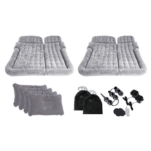 NNEAGS 2X Grey Inflatable Car Boot Mattress Portable Camping Air Bed Travel Sleeping Essentials