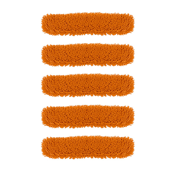 NNEAGS 5X 80x12 Orange Microfiber Flat Mop Floor Cleaning Pads Rotating Dust Remover