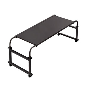 NNEAGS 120x45cm Black Cross Bed Movable Desk Table w/ Adjustble Length & Height