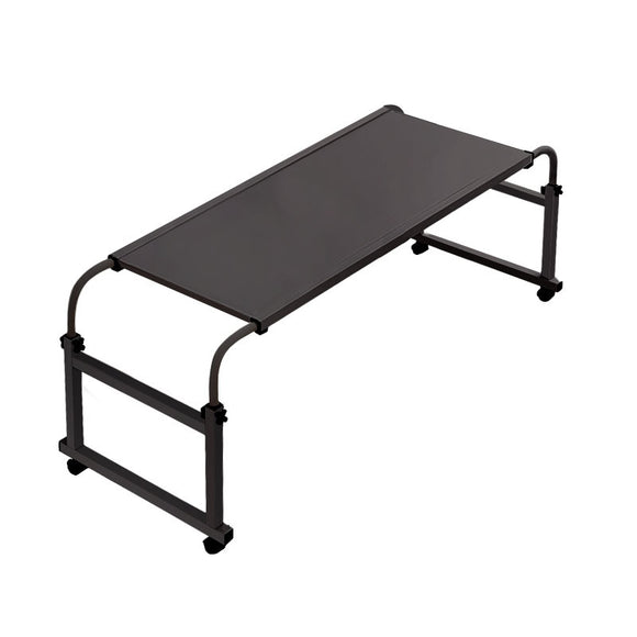 NNEAGS 120x45cm Black Cross Bed Movable Desk Table w/ Adjustble Length & Height